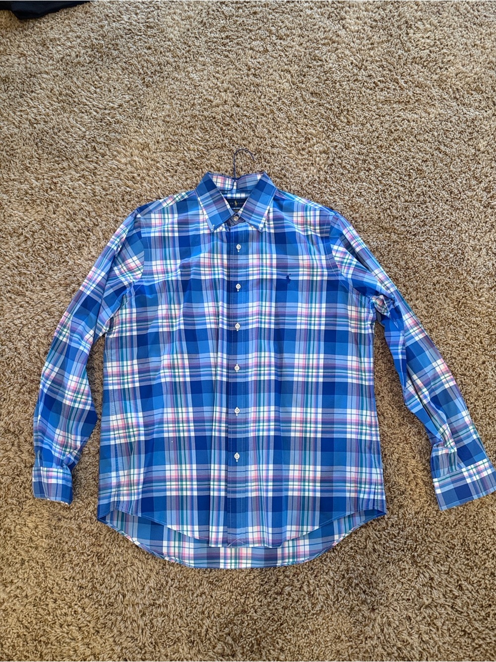 Ralph Lauren Blue Plaid Button-Down Shirt